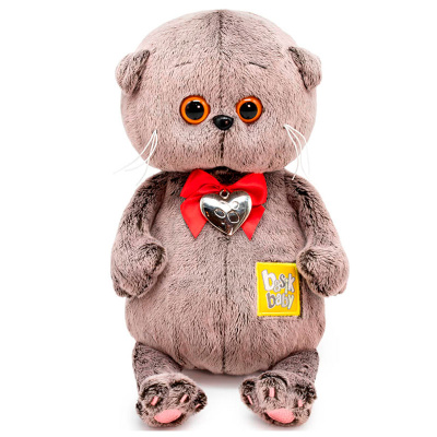 Мягкая игрушка Кот Басик Baby с сердцем-подвеской Budi Basa BB-134 1